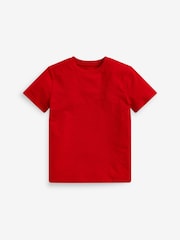 Red/Black/Grey/White/Blue/Green Short Sleeve T-Shirts 8 Pack (3-16yrs) - Image 9 of 11