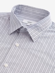 Blue 100% Cotton Stripe Long Sleeve Shirt - Image 6 of 7