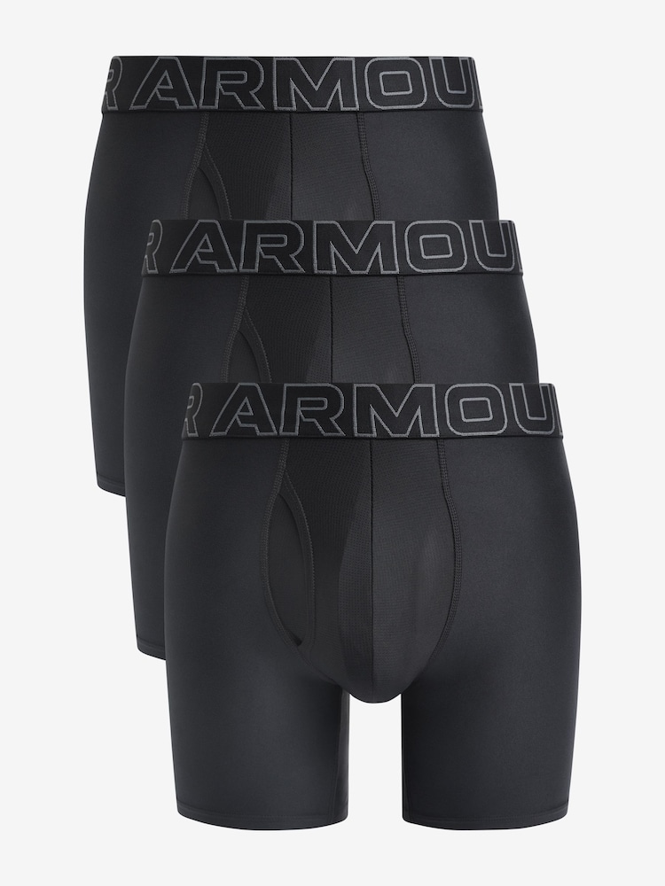 Under Armour Black Performance Tech Boxers 3 Pack - Image 1 of 6