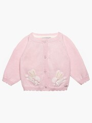 Trotters London Little Pale Pink Flopsy Bunny Cardigan - Image 1 of 3
