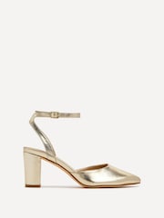 Linzi Gold Carrie Open Back Court Block Heels - Image 2 of 5