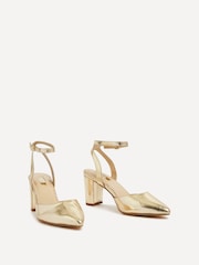 Linzi Gold Carrie Open Back Court Block Heels - Image 3 of 5