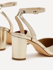 Linzi Gold Carrie Open Back Court Block Heels - Image 5 of 5