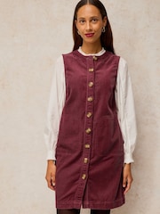 White Stuff Pink Millie Cord Shift Dress - Image 2 of 6