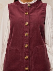 White Stuff Pink Millie Cord Shift Dress - Image 4 of 6