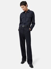 Jigsaw Harley Cotton Turn Up Trousers - Image 3 of 6