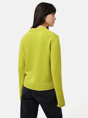 Jigsaw Green Compact Wool Crew Jumper - Image 2 of 7