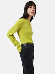 Jigsaw Green Compact Wool Crew Jumper - Image 3 of 7