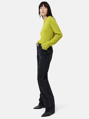 Jigsaw Green Compact Wool Crew Jumper - Image 4 of 7