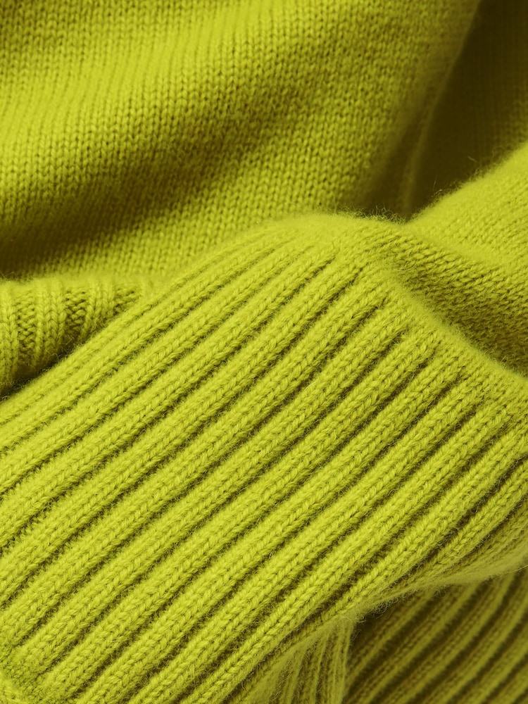 Jigsaw Green Compact Wool Crew Jumper - Image 7 of 7