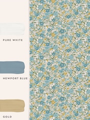 Laura Ashley Newport Blue Loveston 10M Wallpaper - Image 4 of 4