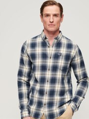 Superdry Night Blue Long Sleeve Cotton Lumberjack Shirt - Image 2 of 8