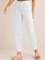 Boden White High Rise 90s Tapered Jeans - Image 1 of 6