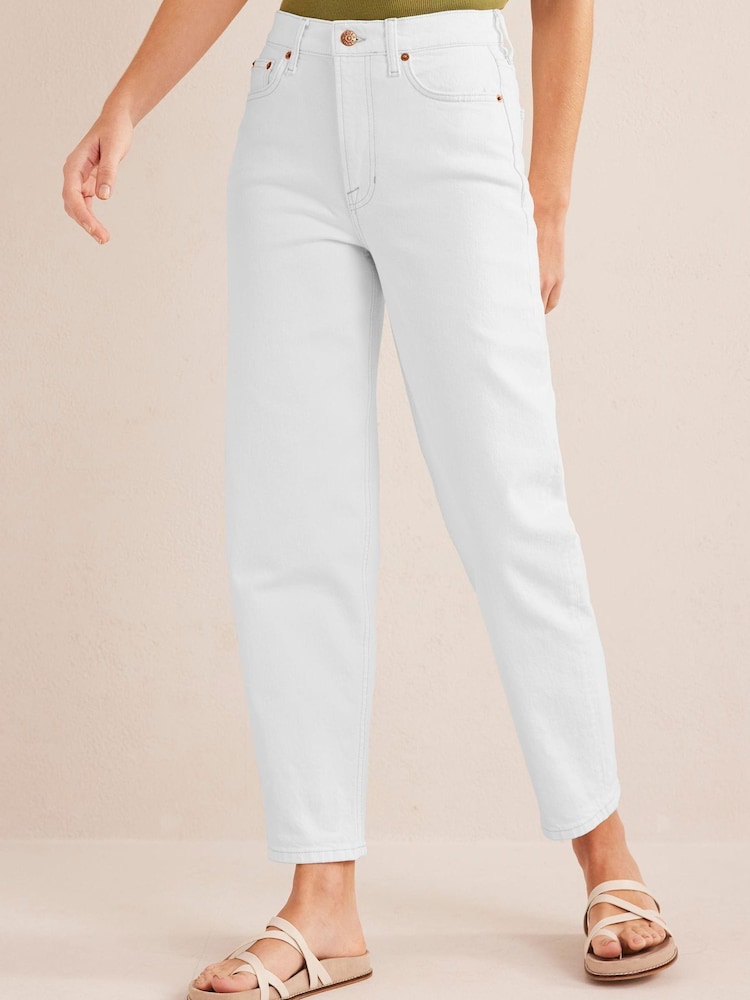 Boden White High Rise 90s Tapered Jeans - Image 1 of 6 Boden White High Rise 90s Tapered Jeans - Image 1 of 6