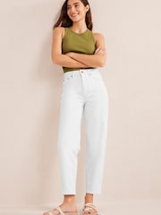 Boden White High Rise 90s Tapered Jeans - Image 5 of 6