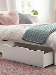 White Compton Kids Wooden Drawer Storage Bed Frame - Image 2 of 4