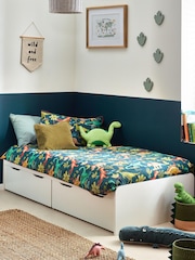 White Compton Kids Wooden Drawer Storage Bed Frame - Image 3 of 4