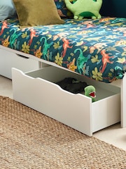 White Compton Kids Wooden Drawer Storage Bed Frame - Image 4 of 4