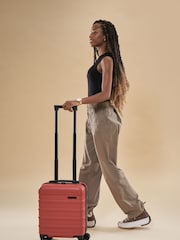 Красный - Чемодан Cabin Max Anode Four Wheel Carry On Easyjet Sized Underseat 45cm Suitcase - Image 2 of 6