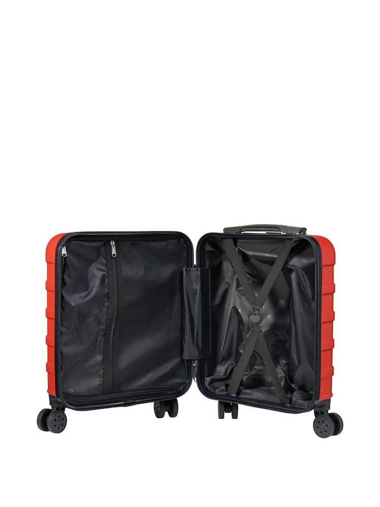 Красный - Чемодан Cabin Max Anode Four Wheel Carry On Easyjet Sized Underseat 45cm Suitcase - Image 6 of 6