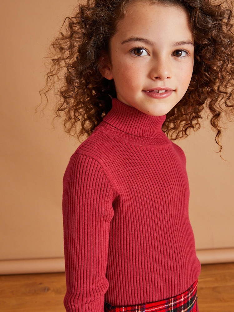 Red Roll Neck Jumper (3-16yrs) - Image 1 of 3