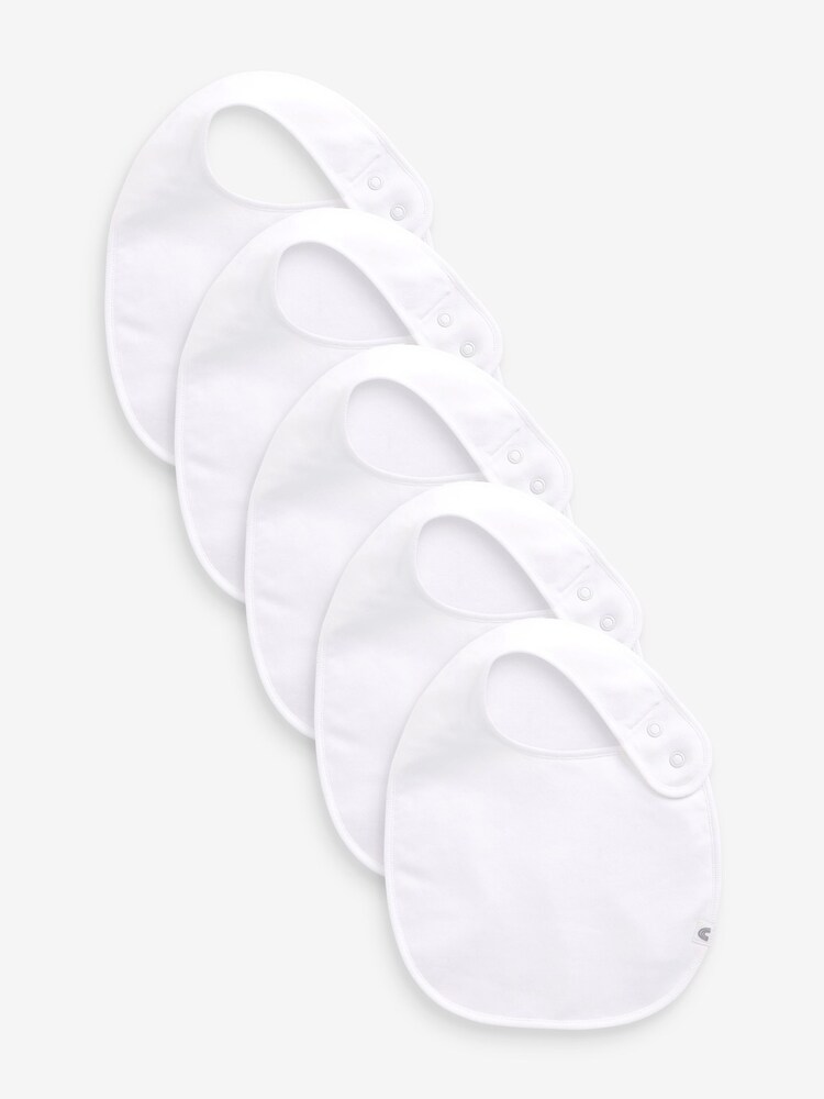 White Bibs 5 Pack - Image 1 of 3