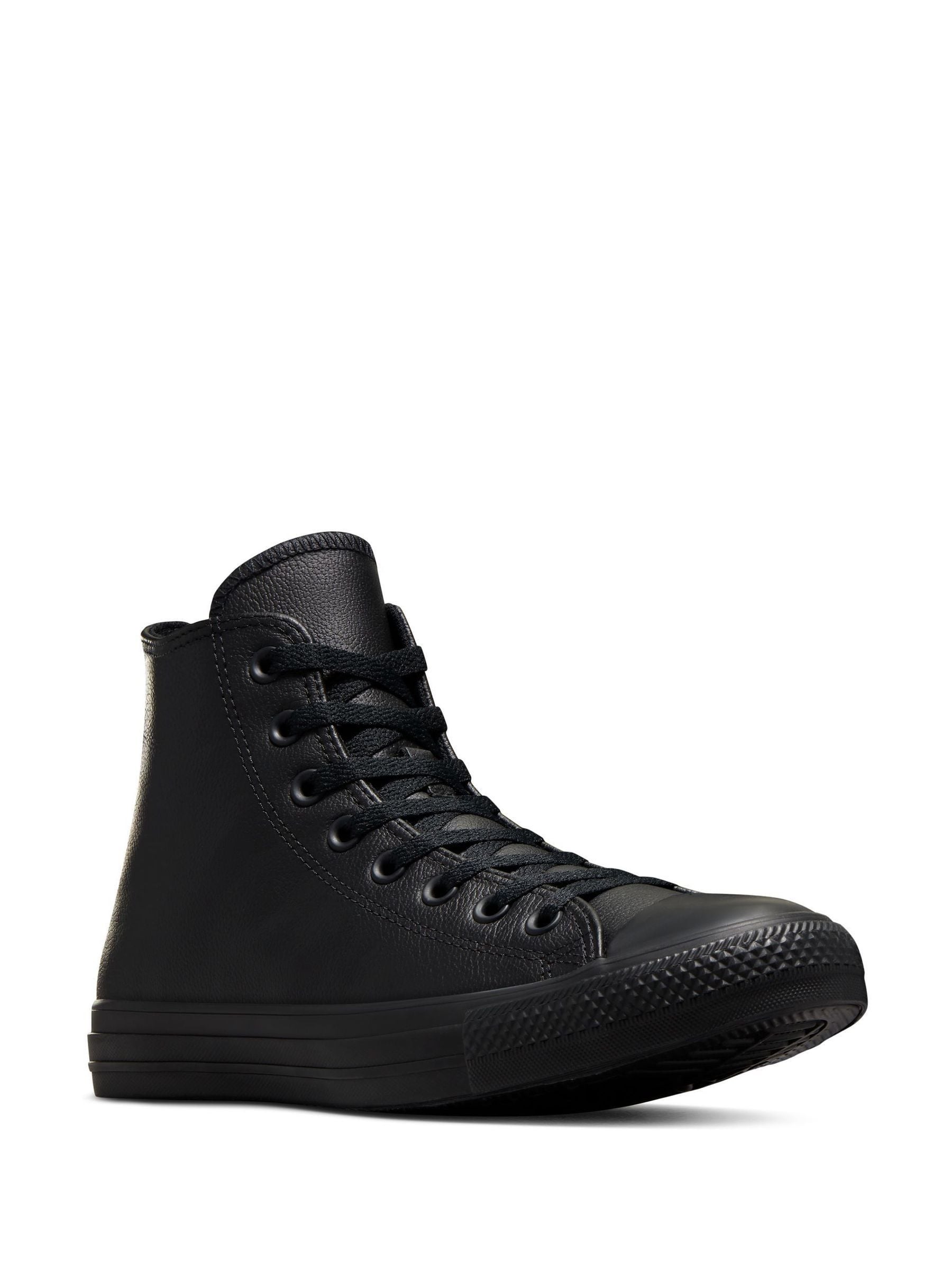 Size 3 black leather converse cheap