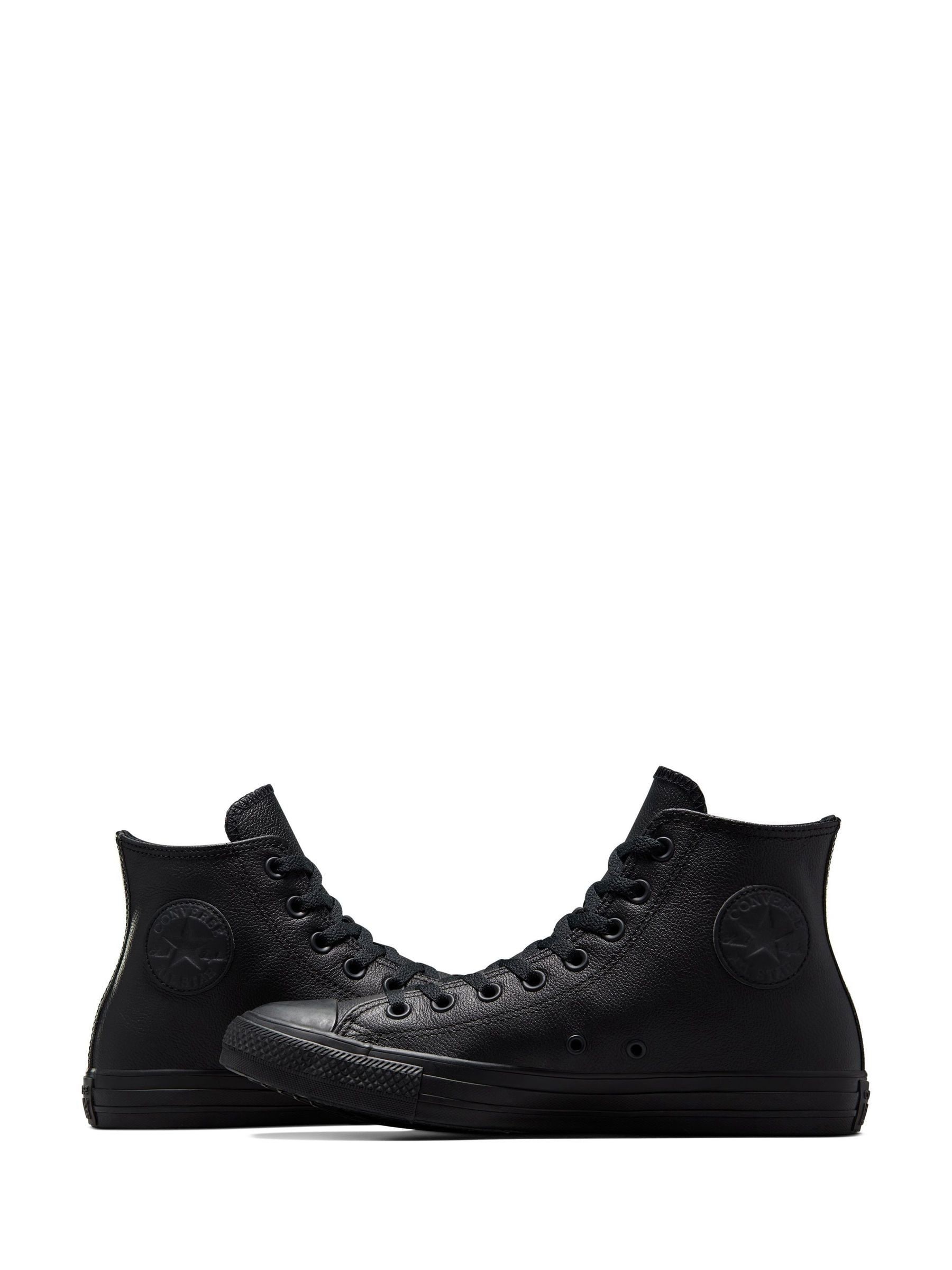 Buy Converse Black Leather High Top Trainers from Next India