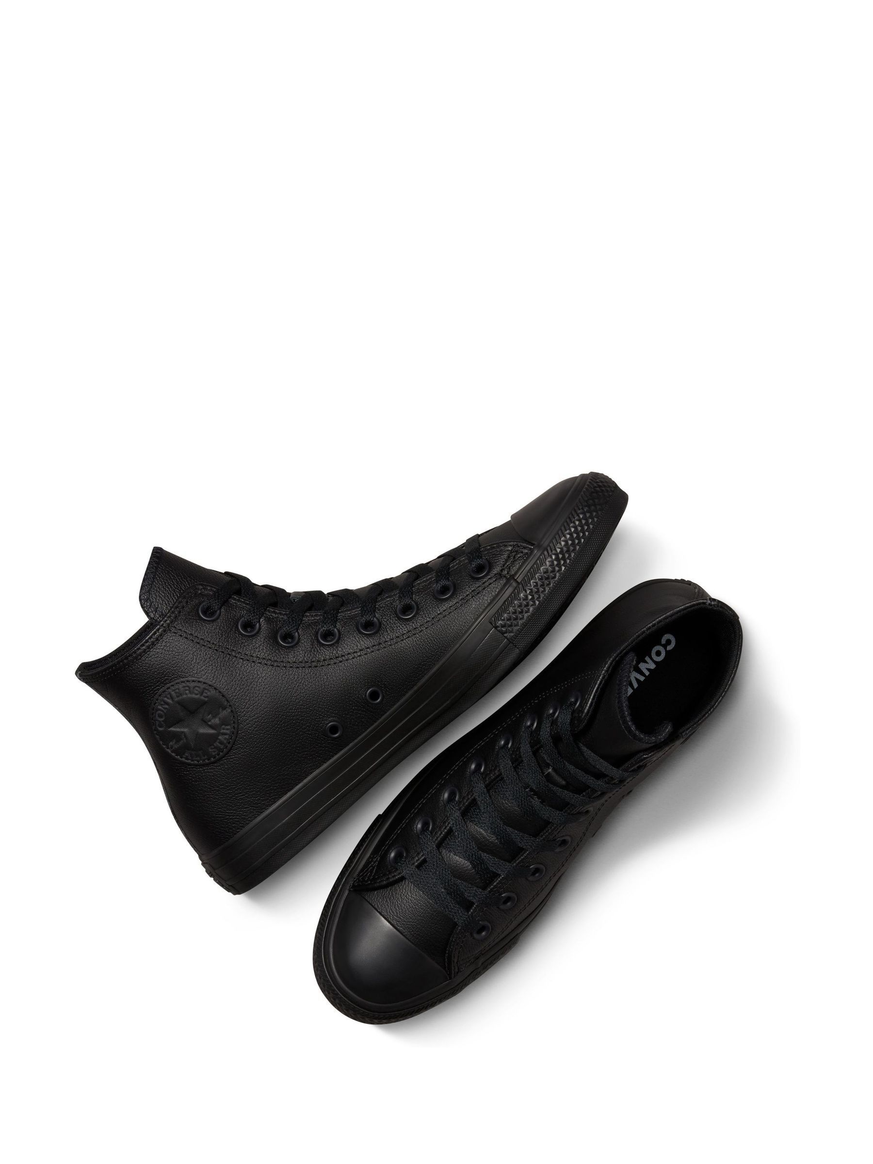 Leather high top trainers cheap