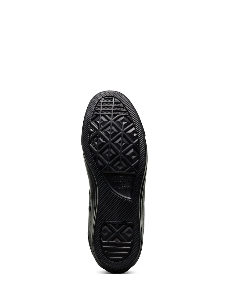 Converse Black Leather High Top Trainers - Image 8 of 11