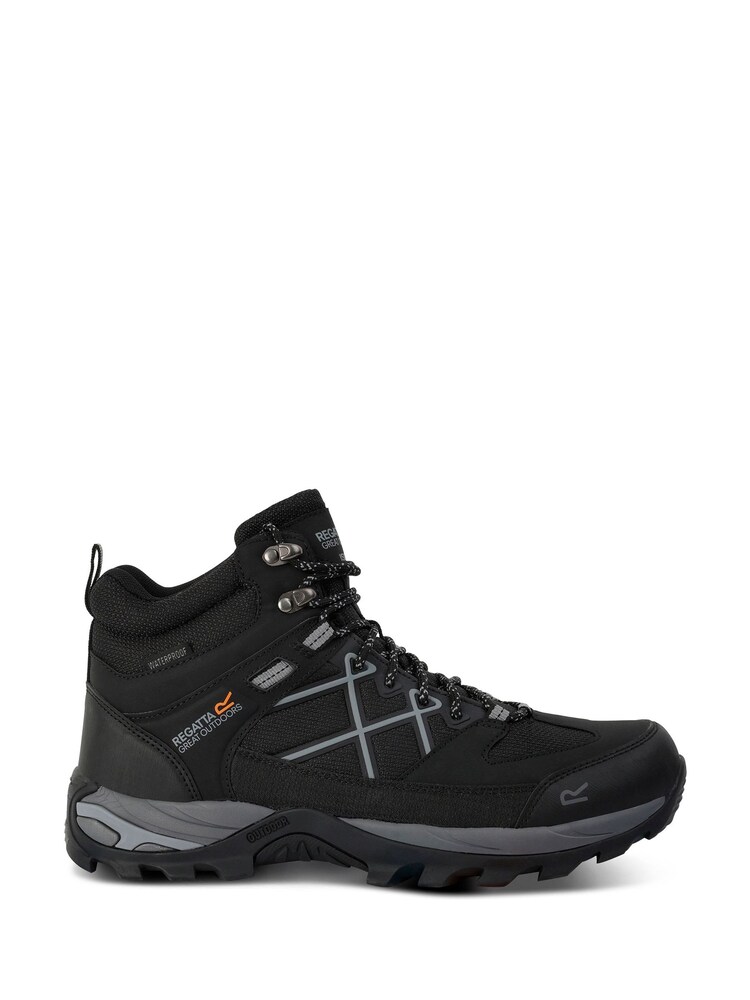 Regatta Coal Black Mens Samaris III Walking Boots - Image 1 of 8