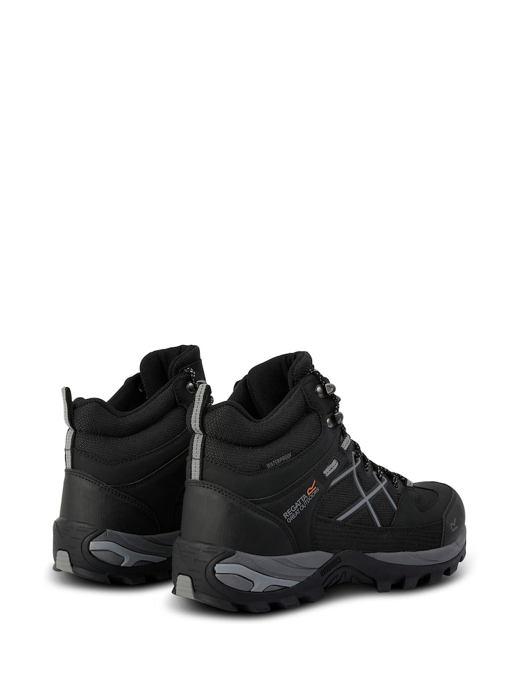 Regatta Coal Black Mens Samaris III Walking Boots - Image 2 of 8