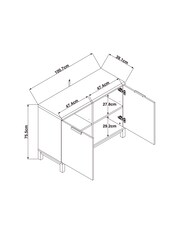 Light Bronx Oak Effect Small Sideboard - Image 1 of 10