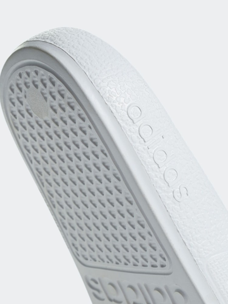 adidas White Adilette Youth Kids Sliders - Image 10 of 10