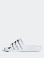 adidas White Adilette Youth Kids Sliders - Image 2 of 10