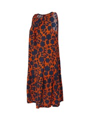 Regatta Orange Orla Kiely Summer Sleeveless 100% Cotton Dress - Image 7 of 8