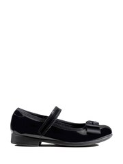 Clarks Black Patent Multi Fit Kids Scala Tap Shoes - Image 1 of 8