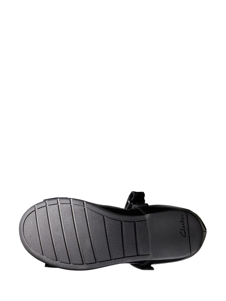 Clarks Black Patent Multi Fit Kids Scala Tap Shoes - Image 8 of 8