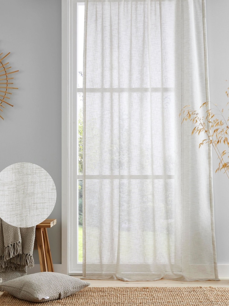 Drift Home Natural Kayla Slot Top Voile Panel - Image 1 of 3