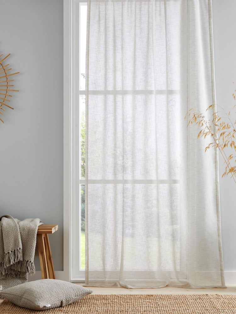 Drift Home Natural Kayla Slot Top Voile Panel - Image 2 of 3
