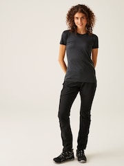 Regatta Black Highton Water Repellent Trousers with UV Protection 40+ - Image 3 of 6