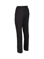 Regatta Black Highton Water Repellent Trousers with UV Protection 40+ - Image 6 of 6