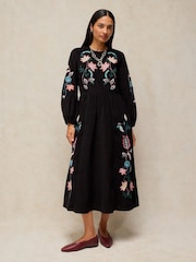 White Stuff Wren Embroidered Cord Dress - Image 1 sur 6