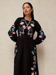 White Stuff Wren Embroidered Cord Dress - Image 4 sur 6