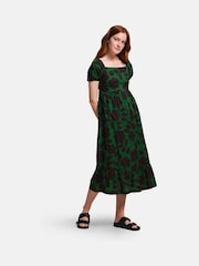 Regatta Green Orla Kiely Midi Summer 100% Cotton Dress - Image 1 of 6