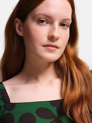 Regatta Green Orla Kiely Midi Summer 100% Cotton Dress - Image 5 of 6