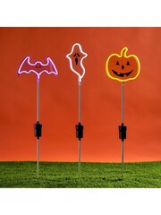 Lights4fun 3 Neon Halloween Garden Stake Lights - Image 1 of 1