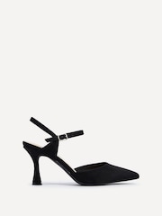 Linzi Black Natalia Open Back Stiletto Court Heels - Image 3 of 6