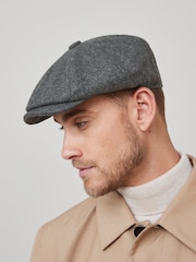 Grey 'Christys' London Wool Baker Boy Hat - Image 1 of 3