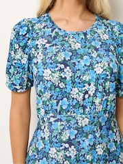 M&Co Blue Empire Waist Dress - Image 4 of 5
